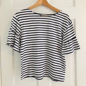 Zara women’s striped cotton top